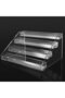 4-Tier Clear Acrylic Display Rack, Multilayer Steps Shelf Stand for Perfumes, Figurines, Cupcakes & Cosmetics