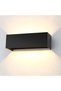 24W 3000K LED Outdoor Wall Light, Adjustable Black Aluminium Facade Lamp, IP65 Waterproof Sconce for Stairs & Living Room