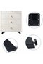 Four-piece adjustable furniture legs, aluminum alloy furniture feet, black. - 3