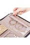 Travel jewelry storage box, foldable roll-up for storing earrings, necklaces, rings, bracelets, and brooches, black. - 5