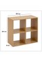 Raft cu 4 compartimente, aspect lemn - Tasso - 7