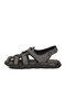 Men's Anthracite Nubuck Velcro Closed Toe Soft Comfortable Sole Sandals 4870 m - 4