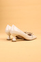 Women's Short Heeled Buckle Orthopedic Evening Dress Shoes High Heels - 8