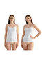 Women's 6-Color Cotton Soft Textured Lycra Body-Hugging Undershirt Set with Straps - 2