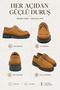 Men's Genuine Leather Moc Toe Thick Sole Lace-Up Daily Casual Shoes 39-44 - 4