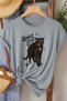 Spicy Girl Cat Printed Cotton Women's T-Shirt