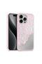 Apple iPhone 14 Pro Compatible Case Lace Mirror Silicone Case Rose Gold