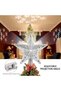 (ec5 Silver)Christmas Tree Topper Light with White Snowflake Projector,Rotating 3D Star Xmas Tree Projector Lamp Snowfall LED Lights,Glittering Snowfall Effect Projector for Christmas Tree Decorations - 7
