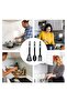 Heat-Resistant Kitchen Utensils Set, Non-Stick Nylon Cooking Spatula Spoon & Fork for Camping & Home - 5