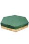 Hexagonal sandbox cover, waterproof Oxford cloth, waterproof fabric with drawstring, dustproof and waterproof (230 x 200 cm).