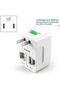 Universal Travel Adapter, International Adapter All in one Adapter Plug for Phone, Laptop, Camera, Travel Adapter Worldwide, 1 Piece, White - 2