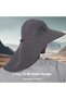 Outdoor fisherman's hat with wide brim, summer sun protection, hiking hat with neck protector, suitable for outdoor hiking, travel fishing - gray - 5