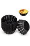 12-Piece Carbon Steel Non-Stick Egg Tart, Muffin & Cupcake Molds - Black