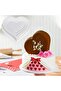 Heart-shaped silicone cake mold - 20 x 20 cm - Suitable for baking cakes, muffins, buttercreams, and chocolates - Non-stick kitchen baking utensils - 3