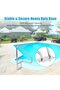 Rustproof 304 Stainless Steel Pool & Bathroom Handrail Set – Heavy-Duty Railings with Blue Non-Slip Grip Covers, 385 lbs Support, Easy Installation – Complete Accessory Kit for Home Safety - 6