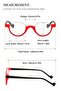 Retro Round Half-Rim Reading Glasses with Spring Hinge (Red, +3.0) - 2