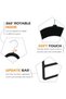 Space-Saving Velvet Trouser Hanger - Non-Slip Clothes Hanger for Jeans, Scarves, and Ties (3-pack) - 4