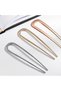 U-shaped hair clips - French style hair clips - Elegant hairstyles - High-quality metal - Pack of 3 - Gold and silver powder - 2
