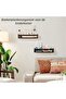 Walnut two-piece solid wood wall shelf set, single-layer spice rack & photo frame display rack - 3
