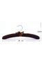 Wooden hangers – padded, non-slip design – high-grade metal hooks – suitable for dresses, coats, and trousers (brown) – 5-pack - 5
