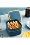Double-layer insulated, stackable lunch box, eco-friendly PP bento box, food-safe bento box with spoon (square shape) - 4
