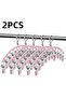 2-piece set - hanger - sock clip - hanger - storage accessories - suitable for drying socks and underwear - pink - 41*24.5 cm