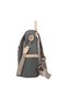 Women's backpack/wallet with pom-pom anti-theft travel bag, convertible into a handbag and shoulder bag, black. - 4
