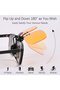 Clip-on sunglasses - 2 polarized lenses - can be worn over prescription glasses - flip-up design - night cycling glasses - anti-reflective - 3