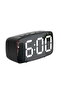 Large Digital Alarm Clock Backup Battery LED Display 12/24H Electronic Desktop Clock for Children Bedroom Black White Lettering - 2