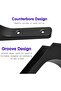 Four shelf supports, maximum load capacity of 70 kg, corner shelf with screws, 90-degree multi-functional metal bracket (250x300 mm). - 3