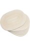 Set of 6 oval braided placemats (30.5 x 45.7 cm) for dining tables – Naturally woven, heat-resistant placemats (oval beige)