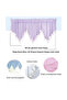 Two tasseled curtains, triangular valance kitchen curtains, semi-transparent, purple, 130*60 cm - 2