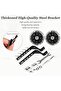 1 Pair Black Child Bicycle Training Wheels with Universal Bracket for 12-20 Inch Single-Speed Kids Bikes, Flashing Wheels - 3