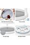 360° Rotating Double-Layer Round Spice Rack, Kitchen Drawer & Refrigerator Rotating Tray Shelf, Gray, 24.8x15.3 cm - 2