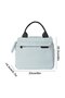 Insulated Lunch Bag – Large-capacity canvas lunch bag, for office and school, food-grade lining, waterproof outer layer, double zipper design - 3