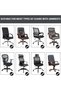 Office chair cover, with armrest covers, removable velvet stretch computer office chair cover, swivel chair cover, for office and home, light blue, XL - 6