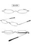 2-Pack Reading Glasses, Slim Metal Spring Hinge, Classic Style, Small Lightweight Reading Aid Glasses for Men and Women, with Case, Silver (1.0+) - 3