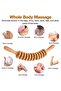 Wooden massage rollers with an arc design; therapeutic massage tool suitable for body shaping, lymphatic drainage, and fat reduction. - 4