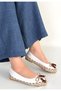 Ilwe White Skin Ballerina Shoes - 3