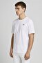 Men Crew Neck Short Sleeve Brand Logo T-Shirt, White - 3