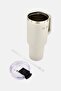 Double Wall Stainless Steel Insulated Travel Mug 1200ml, Beige - 2