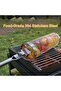 Barbecue tool set - Round Stainless Steel Rolling Barbecue Cage, 48x9.5cm - 2