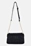 Women Brand Logo Cross Body Bag, Black - 5