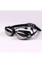 A set of electroplated swimming goggles with integrated earplugs for men and women, suitable for water sports. Adjustable buckle design for adults. - 2