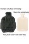 Hot water bottle with foot warmer - Foot warmer - Made of wool - Keeps your feet warm - 2 liters - Gray - 3