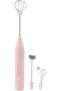 Multifunctional USB Rechargeable Coffee Frother - Electric Foam Maker for Bulletproof Coffee Latte Cappuccino Hot Chocolate (Pink)