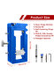 Door Hinge Clamp Template Kit-Adjustable Mortise-3 to 5 Inch Hinges-1/4 & 5/8 Radius-Blue - 2