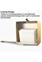Tissue box, lockable, stainless steel, H2/Z folding design, holds 250 to 400 tissues, gold color. - 3