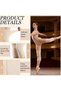 Volleyball knee pads, a pair of beige elastic knee pads, 28 x 12 cm, non-slip, breathable and elastic, suitable for fitness and yoga. - 2