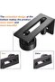 1-Piece Barn Door Floor Guide - Adjustable Bottom Roller Guide - Rotary Stop - Flush Design - 8 Installation Options - Black - Accessories Included - 4